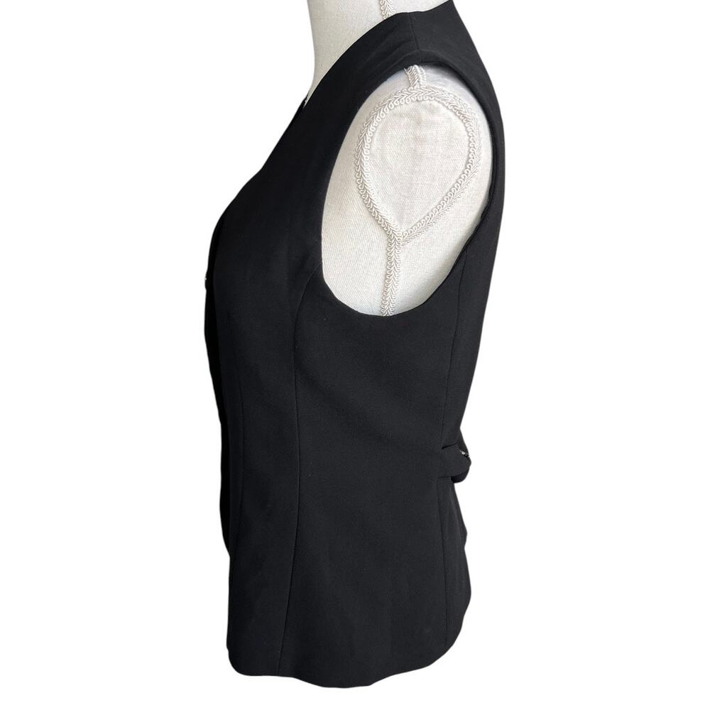 H&M black suit vest button down professional timeless office wear workwear - Picture 3 of 6